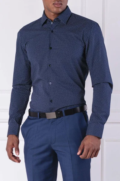 Košile Koey | Slim Fit HUGO tmavě modrá